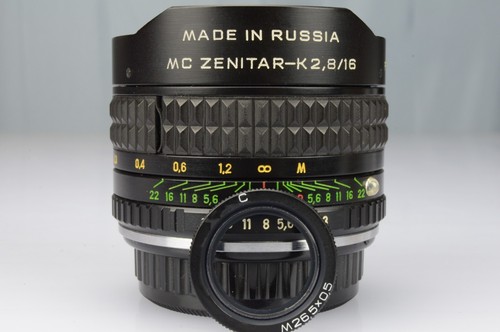 Fisheye 180 zenitar 16mm - 180°,